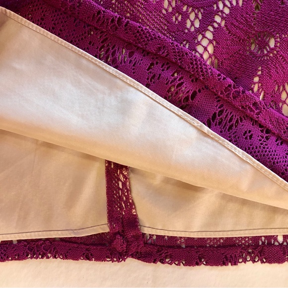 Adrianna Papell Lace Cap Sleeves Maroon Sheath Dress Midi (6) - Picture 16 of 17